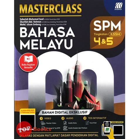 TOPBOOKS Sasbadi Masterclass SPM Bahasa Melayu Tingkatan 4 5 KSSM