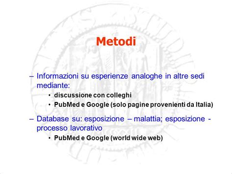 Sorveglianza Attiva Delle Malattie Professionali Esperienze A Confronto