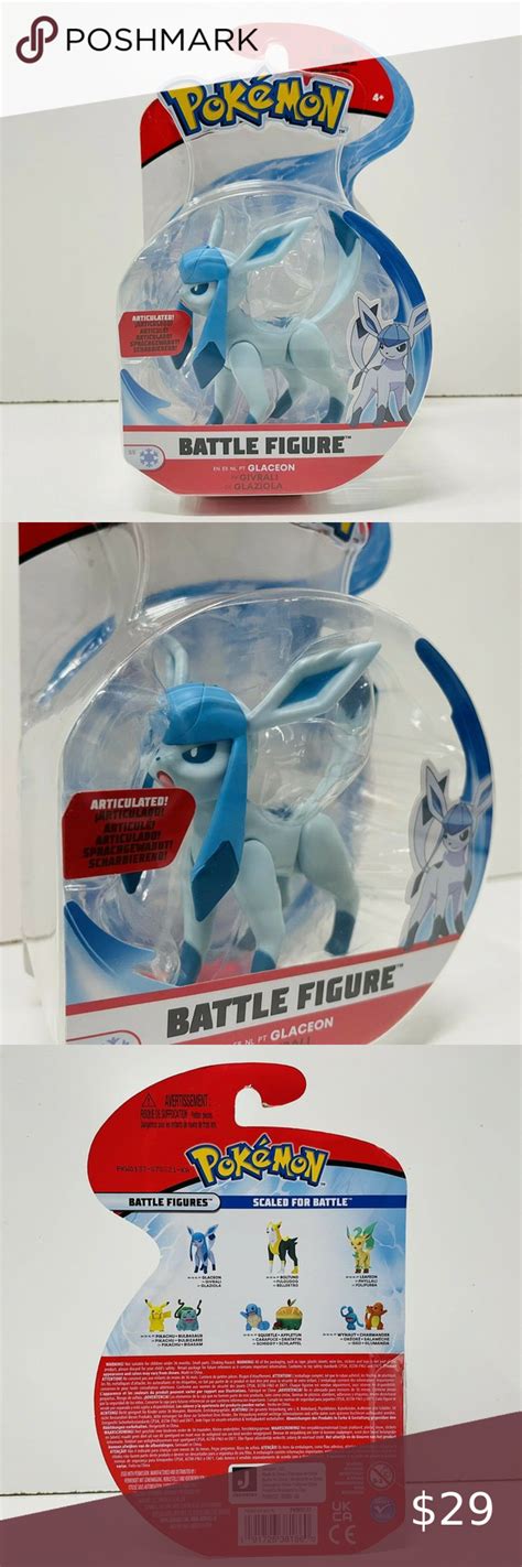 Pokemon Glaceon Battle Action Figure Articulated Series 5 S5 Jazwares New 2021 Action Figures