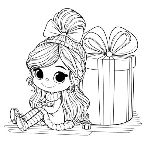 Cindy Lou Who Coloring Pages Free Christmas With The Grinch