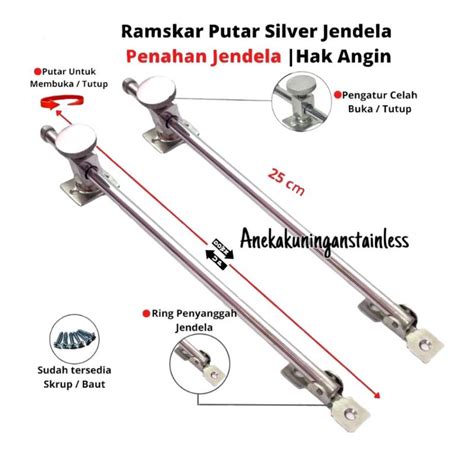 Jual Lamskar Jendela Putar Hak Angin Penahan Jendela Putar Cm