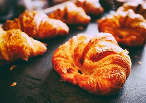 Premium Photo Close Up Of Croissant On Table