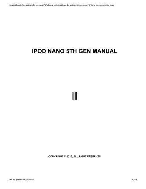 Ipod nano 5th gen manual by rkomo28 - Issuu