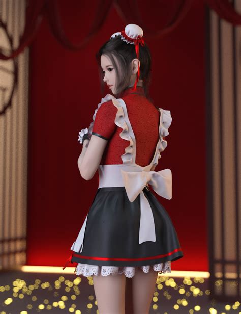 Dforce Mktg Buns Maid Outfit For Genesis 8 1 And 9 Daz 3d