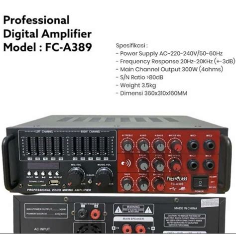 Jual Amplifier Firstclass Fc A Ampli First Class Fc A Shopee