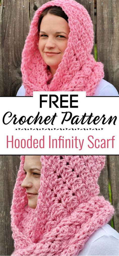 Warm Hooded Scarves And Cowls To Knit Crochet With Patterns