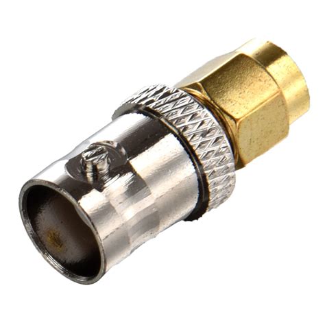 BNC Famale SMA Male Conversion Adapter BNC SMA Silver And Gold