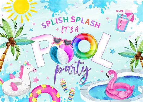 Shop Sale Pool Party Summer Theme Kids Birthday Party Backdrop