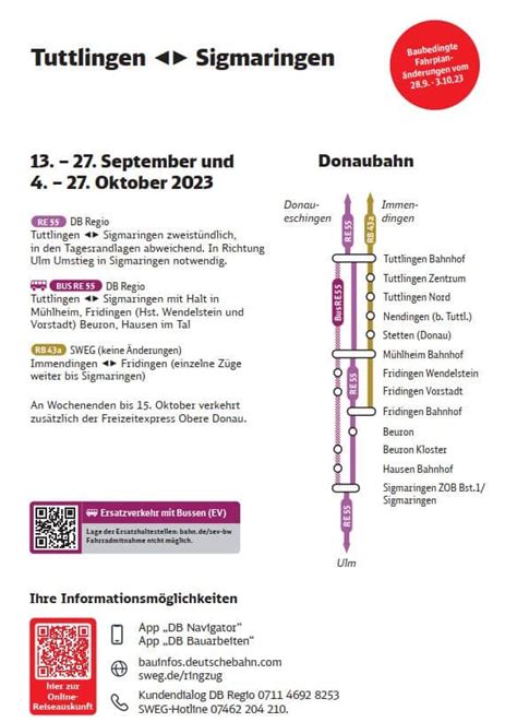 Db Fahrplan Nderung Zwischen Tuttlingen Und Sigmaringen Stadt