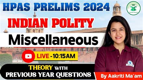 HPAS Prelims 2024 Indian Polity Miscellaneous HPAS 2024 Prelims