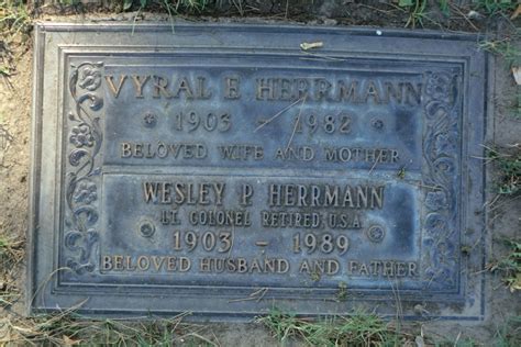 Ltc Wesley Paul Herrmann Find A Grave Memorial