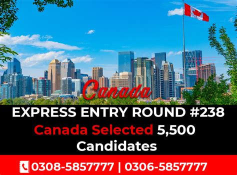 Express Entry Round 238 Canada Selected 5500 Candidates