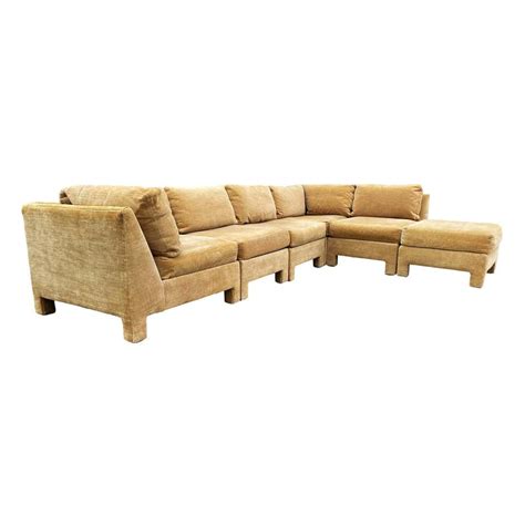 Mid Century Modern Sectional Or Modular Parsons Sofa Set By Selig With