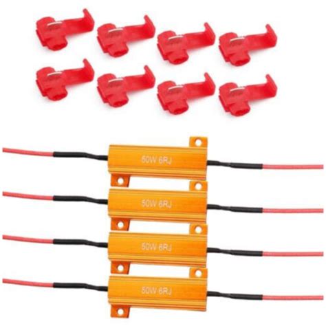 4pcs 50w 6rj Led Light Load Resistors For Car Flash Turn Signal Lamp Ebay