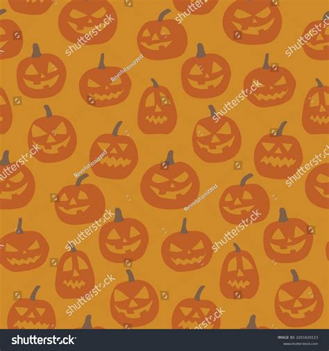 Spooky Scary Halloween Seamless Pattern On Stock Vector Royalty Free 2201620123 Shutterstock