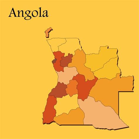 Carte Vectorielle De L Angola Avec Des Lignes De R Gions Et De Villes