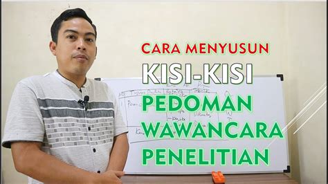 Cara Membuat Kisi Kisi Wawancara Penelitian Kualitatif Youtube