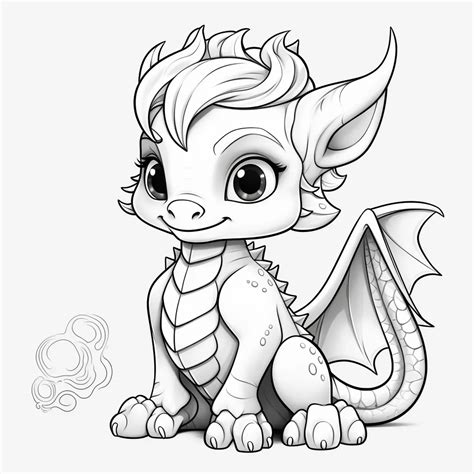 Animated Baby Dragon Coloring Pages