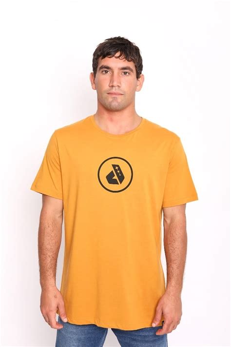 Ripley Polo Manga Corta Algod N Hombre Dunkelvolk Amarillo Circle Logo