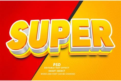 Super Psd 3d Editable Text Effect Graphic By Truevector · Creative Fabrica