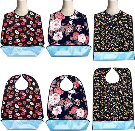 3pcs Adult Washable Bibs For Eating Washable Reusable