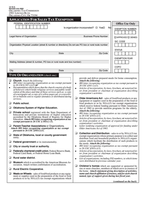 Oklahoma Ag Sales Tax Exemption Form ExemptForm