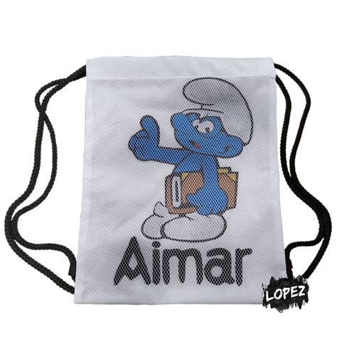 Jual Tas Jaring The Smurfs Tas Ransel Grouchy Clumsy Brainy Smurf