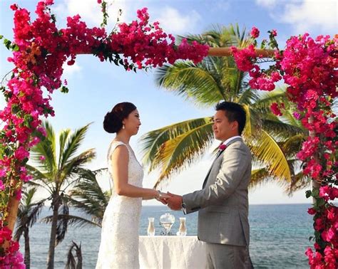 Bougainvillea and bamboo wedding arch St. Lucia wedding by Awesome ...