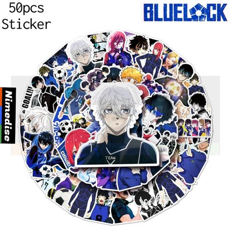 50pcs Blue Lock Anime Stickers Waterproof Vinyl Blue Lock Sticker Nagi