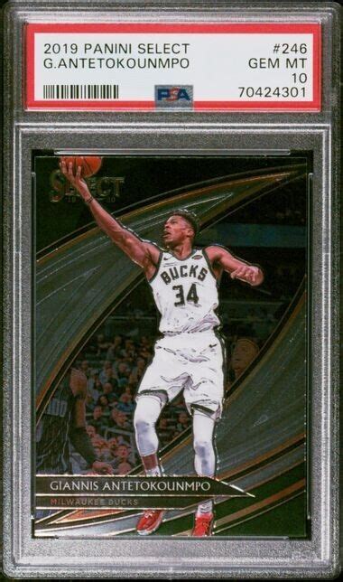 2019 Giannis Antetokounmpo 246 Panini Select Graded PSA 10 GEM MINT EBay