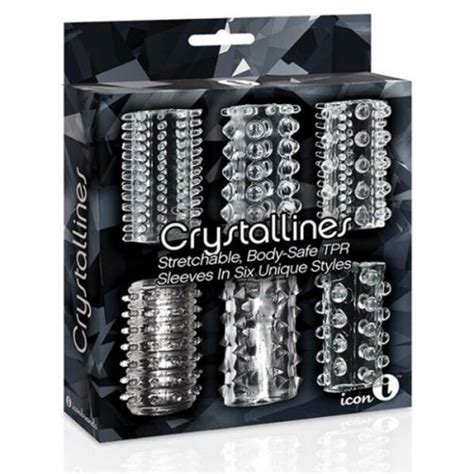 Crystalline Clear Textured Cock Sleeve 6 Pack Sex Toys And Adult Novelties Freeones Store