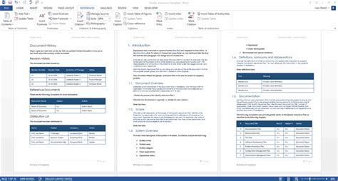 Quality Assurance Plan Templates Ms Word 7 X Excels