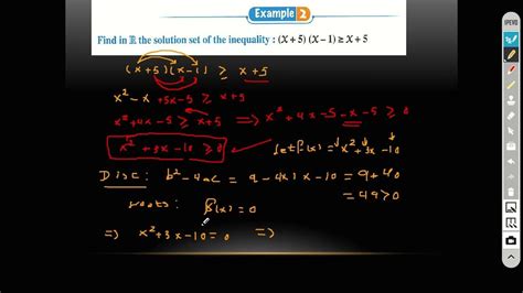 Solving Quadratic Inequality Youtube