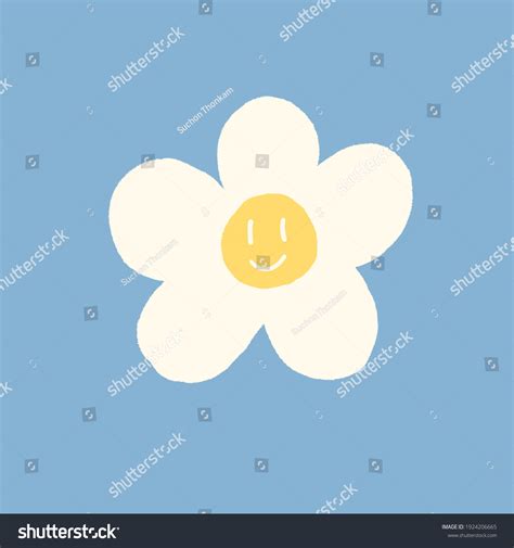 Blooming Daisies Blue Background Stock Illustration 1924206665 ...