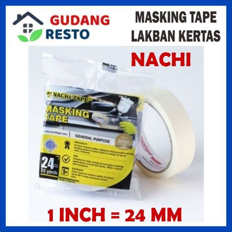 Lakban Kertas Nachi Inch Mm Masking Tape Paper Yard Isolasi