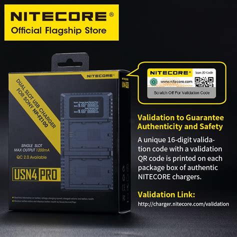 NITECORE USN4 PRO Sony camera charger USB fast cha... – Grandado