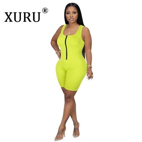 XURU Women S Sports Jumpsuit Shorts European And American Nightclub