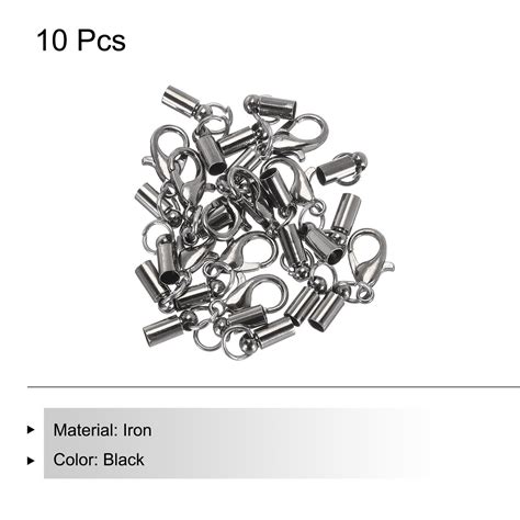 Pcs Cord End Caps Mm End Caps Barrel Beads Kumihimo Iron Black