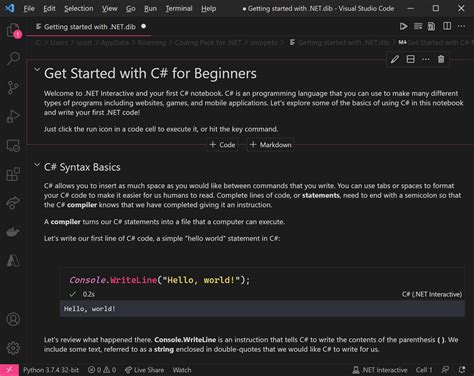 Introducing The Net Coding Pack For Vs Code Getting Started With C