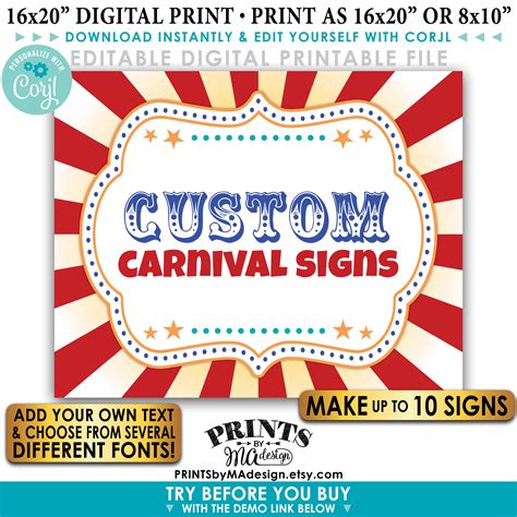 Carnival Sign Template