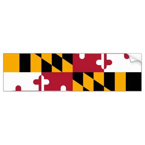 Vibrant Maryland State Flag Bumper Sticker Zazzle Bumper Stickers