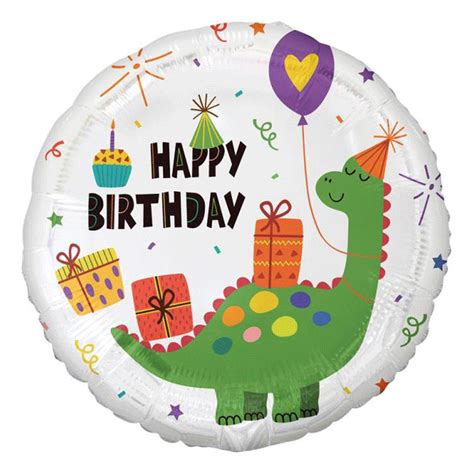 Palloncino Compleanno Bambini Happy Birthday Dinosauro Offerta