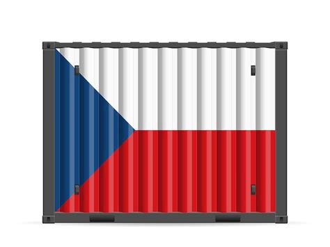 Premium Vector Cargo Container Czech Republic Flag