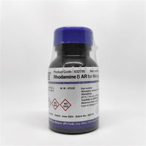 Cdh Rhodamine B Ar For Microscopy 25 Gram Syaf Unica Indonesia