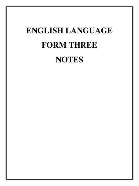 English Form Three Pdf Pdf Essays Narrative