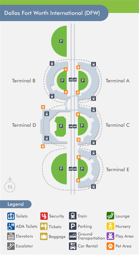 Dallas Fort Worth Airport Map ~ AFP CV