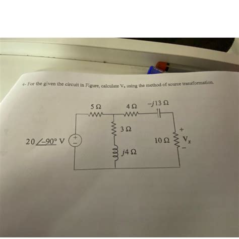 Solved 4 For The Given The Circuit In Figure Calculate Vx Chegg