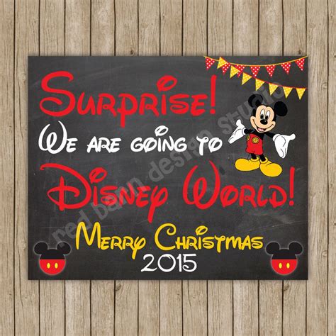 Surprise We Re Going To Disney Free Printable Here Will Eight Fun Ways