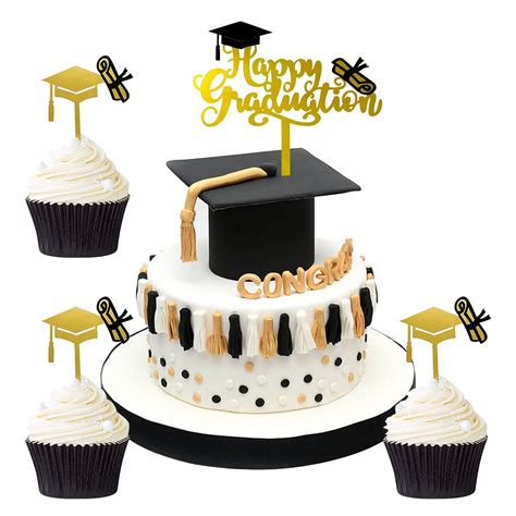 Buy Graduation Cake Topper, KANOSON 1 Happy Graduation Cake Topper and ...