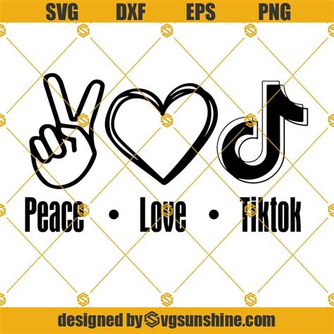 Tik Tok Peace Sign Svg